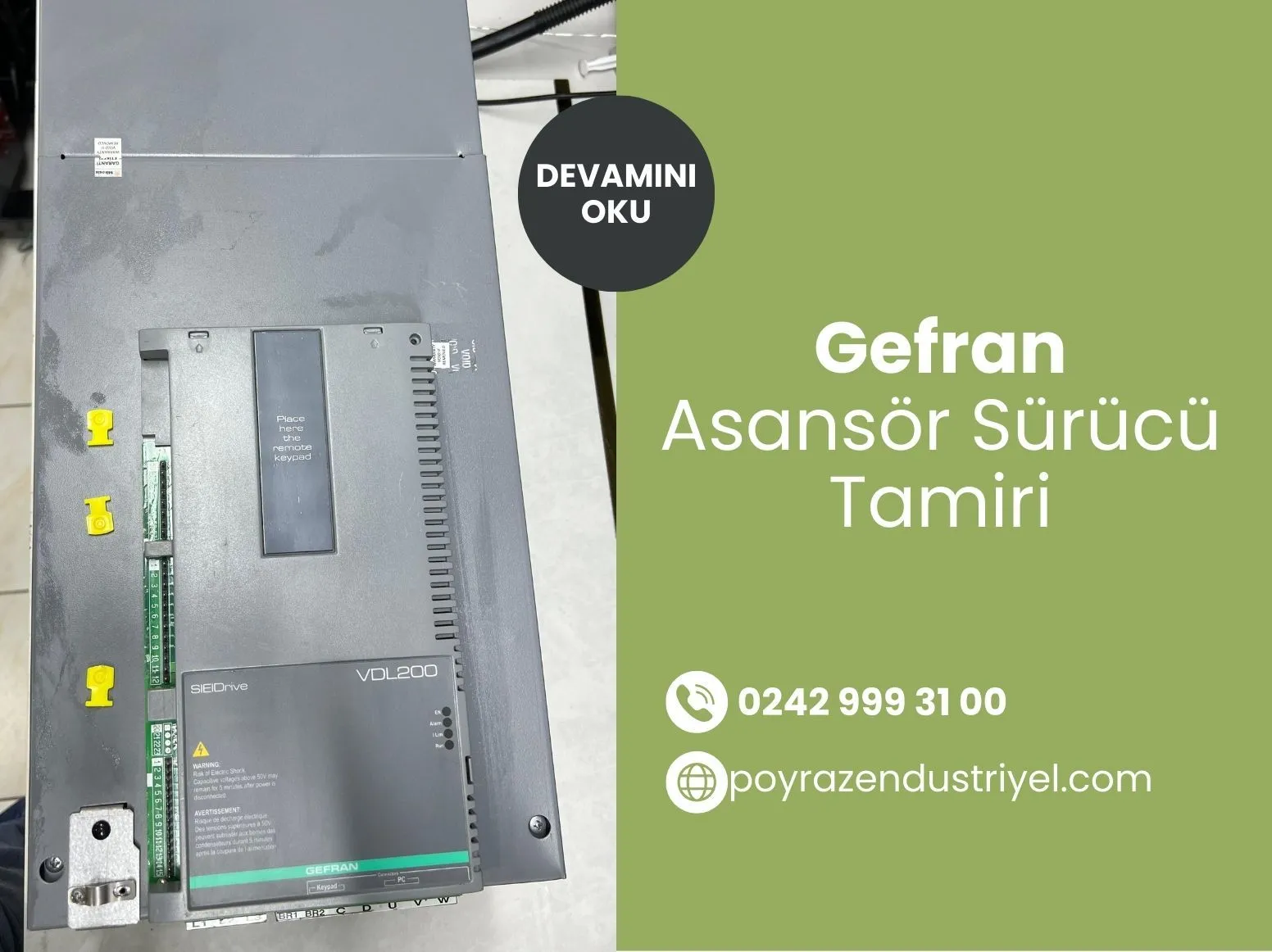 Gefran Asansör Sürücü Tamiri